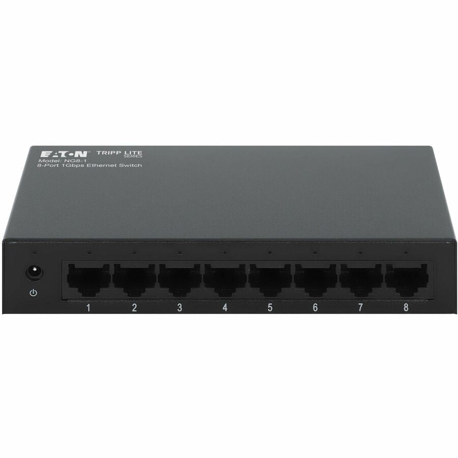 Eaton Tripp Lite Series 8-Port 10/100/1000 Mbps Desktop Gigabit Ethernet Unmanaged Switch, Metal Enclosure — NG8-1