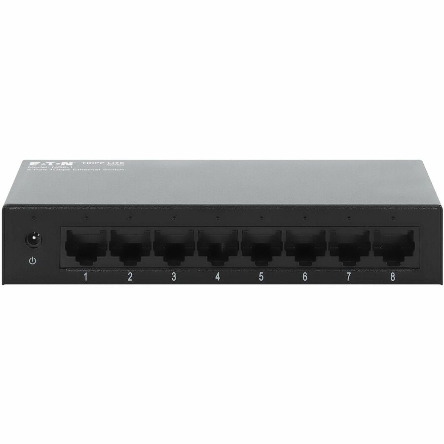 Eaton Tripp Lite Series 8-Port 10/100/1000 Mbps Desktop Gigabit Ethernet Unmanaged Switch, Metal Enclosure — NG8-1