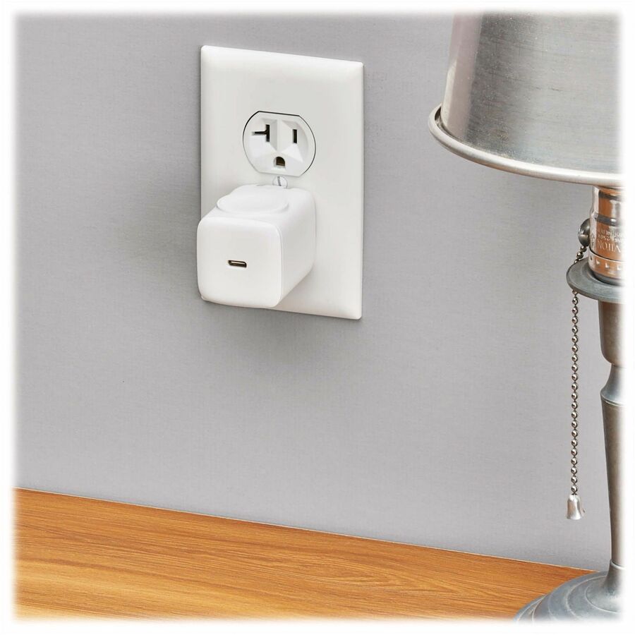 Eaton Tripp Lite Series 30W USB-C Wall & Travel Charger with Apple Watch Pad - MFi Certified, Compact 1-Port Design - White — U280MS-2N1-WH2