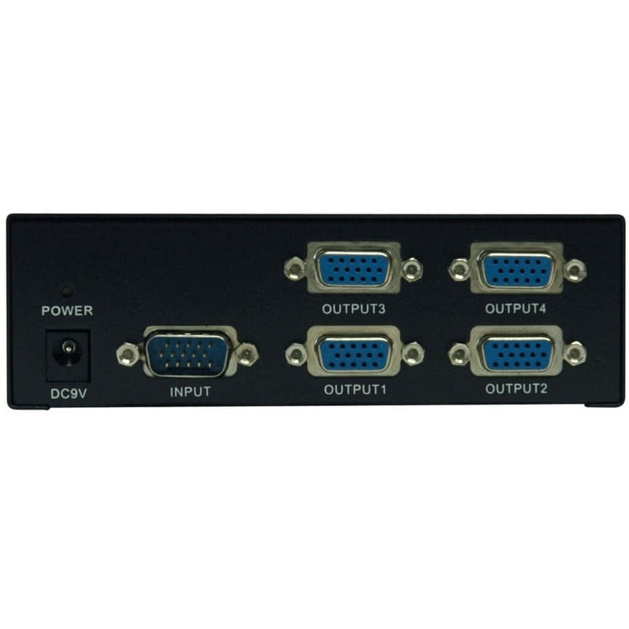 Eaton Tripp Lite Series 4-Port VGA/SVGA Video Splitter with Signal Booster, High Resolution Video, 350MHz, (HD15 M/4xF) — B114-004-R