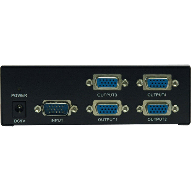 Eaton Tripp Lite Series 4-Port VGA/SVGA Video Splitter with Signal Booster, High Resolution Video, 350MHz, (HD15 M/4xF) — B114-004-R