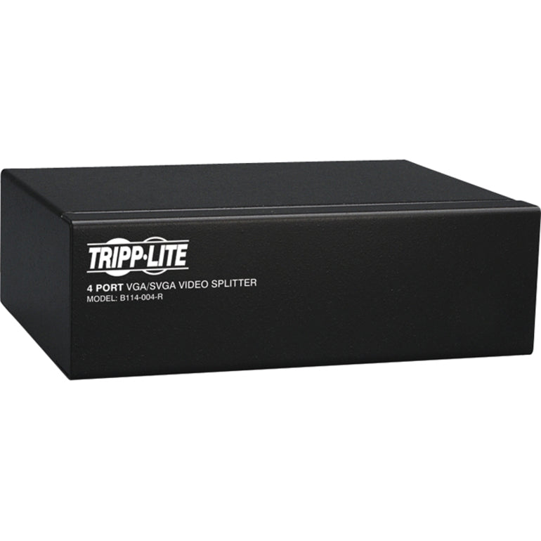 Eaton Tripp Lite Series 4-Port VGA/SVGA Video Splitter with Signal Booster, High Resolution Video, 350MHz, (HD15 M/4xF) — B114-004-R