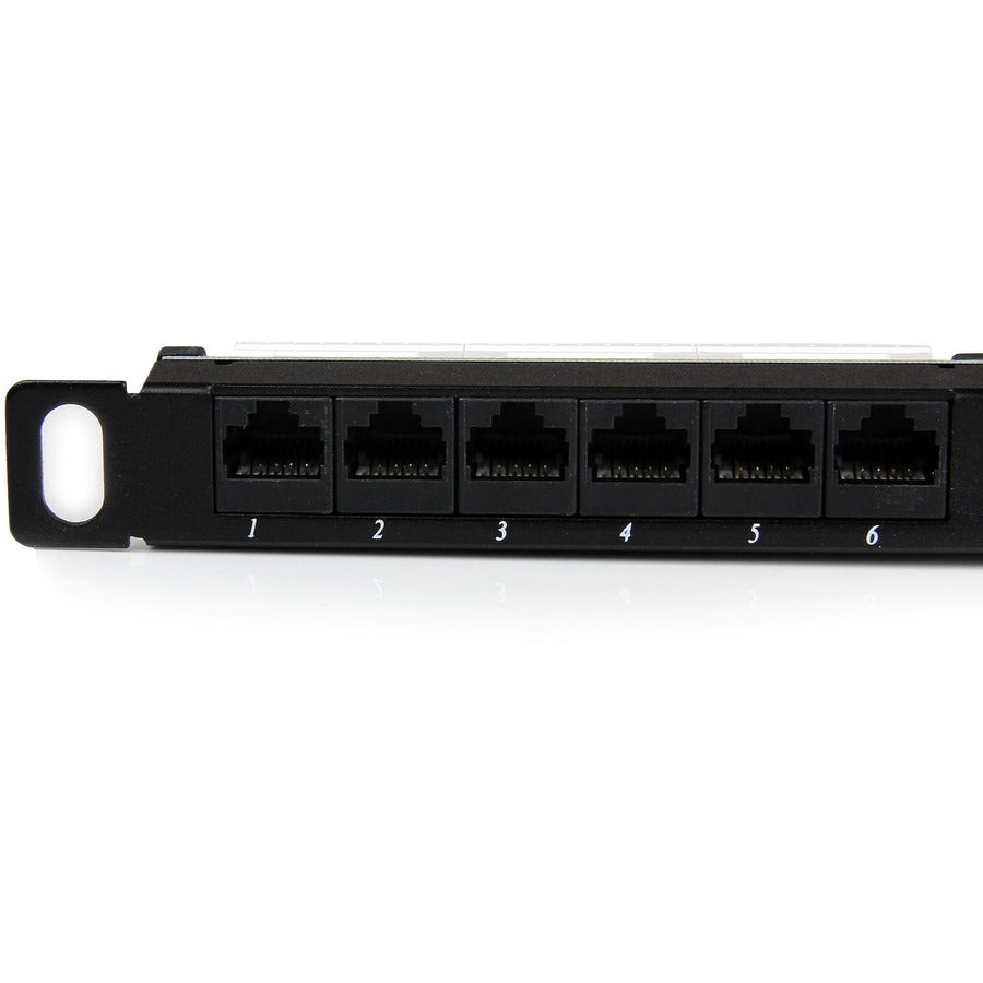 StarTech.com 24 Port 0.5U Cat5e Patch Panel - RJ45 Ethernet Rackmount Cat 5e 110 Patch Panel — PANELHU24