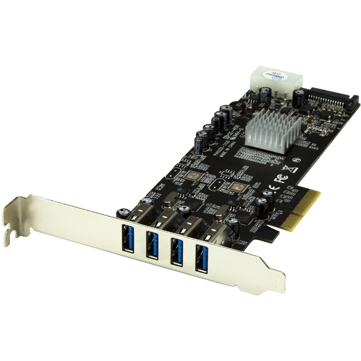 StarTech.com 4 Port PCI Express (PCIe) SuperSpeed USB 3.0 Card Adapter w/ 2 Dedicated 5Gbps Channels - UASP - SATA / LP4 Power — PEXUSB3S42V