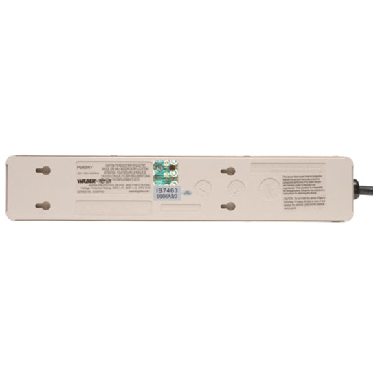 Eaton Tripp Lite Series 6-Outlet Commercial-Grade Surge Protector, 6 ft. (1.83 m) Cord, 900 Joules, 12.5-in. length — PM6SN1