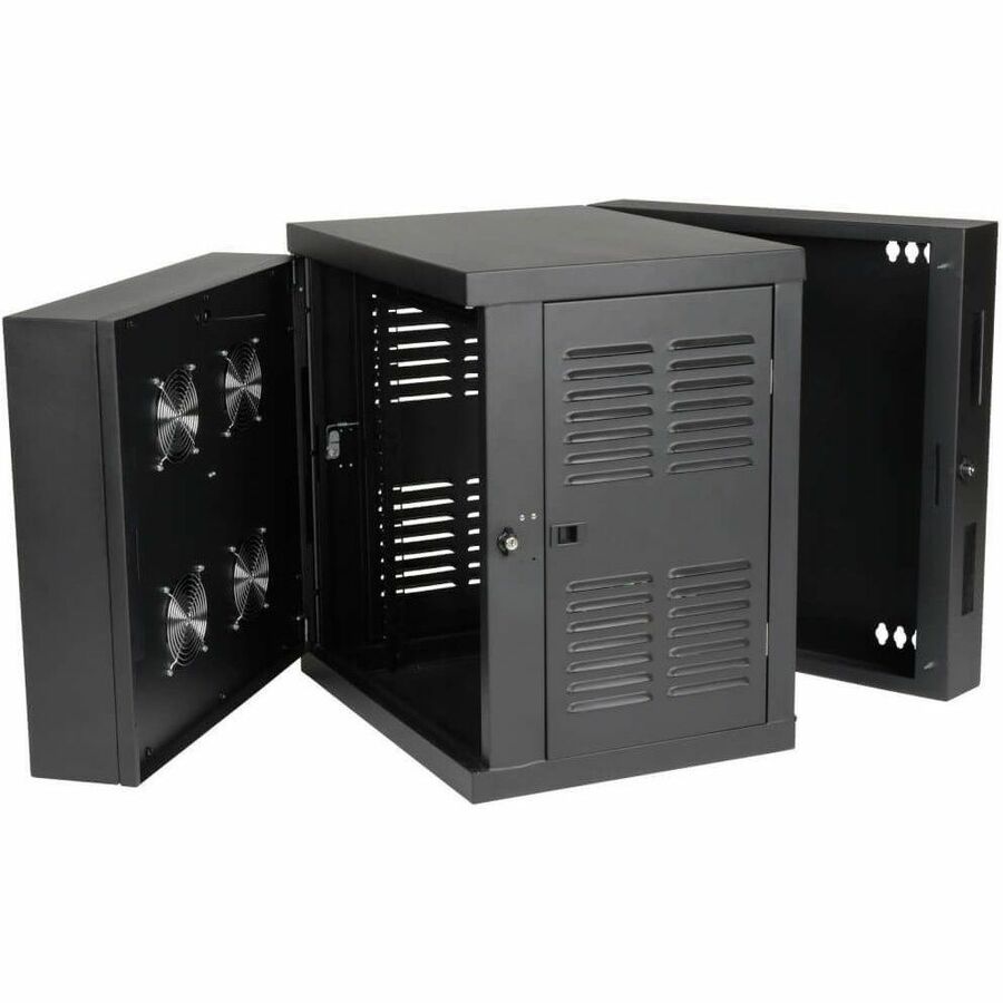 Eaton Tripp Lite Series SmartRack 12U Switch-Depth Wall-Mount Small Rack Enclosure for Harsh Environments, Hinged Back — SRW12USNEMA