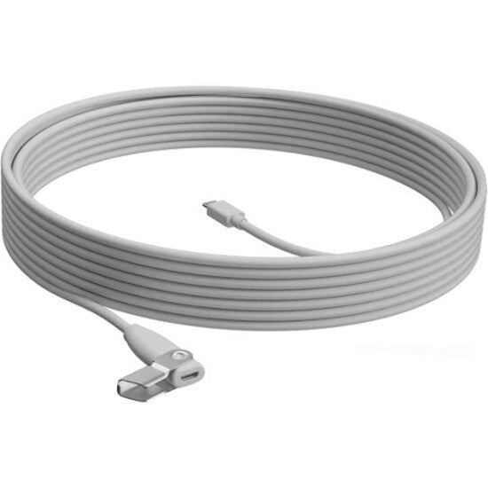 Logitech Rally Mic Pod Extension Cable, 33 ft, White — 952-000047