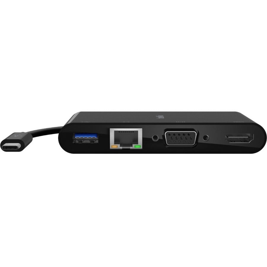 Belkin USB-C Multiport Adapter, USB-C to HDMI - USB A 3.0 - VGA - Ethernet, up 4k Resolution — AVC005btBK