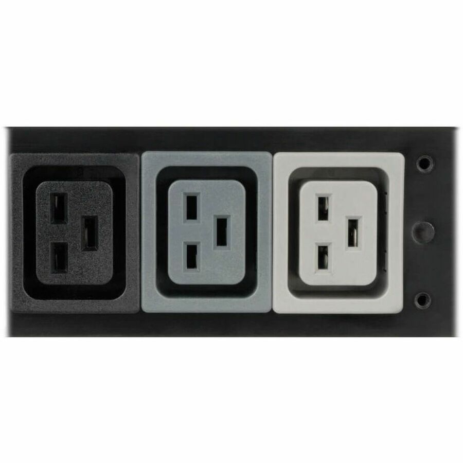 Eaton Tripp Lite Series 8.6kW 208/120V 3-Phase Basic PDU - 48 Outlets (36 C13, 6 C19, 6 5-15/20R), L21-30P Input, 6 ft. Cord, 70 in. 0U Rack — PDU3V6L2130
