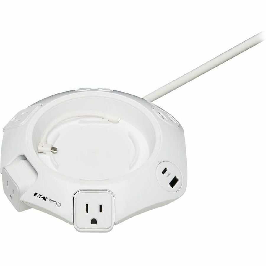 Eaton Tripp Lite Series Conference Power Surge Protector - 4 NEMA 5-15R Outlets, USB-C & 3 USB-A Ports, Micro-USB, 8 ft. Cord — TLP48USBCUFO