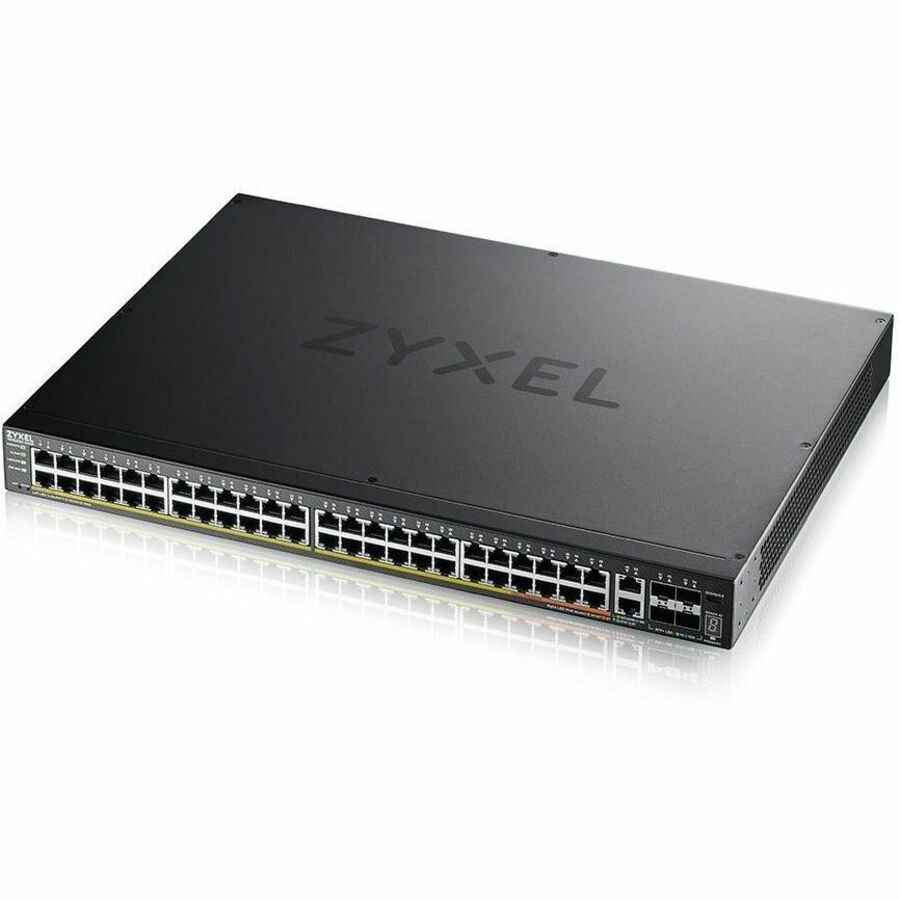 ZYXEL XGS2220-54HP 48-Port Gigabit L3 Managed and Nebula Pro Cloud Managed Switch | 40 PoE+ / 10 PoE++ Ports at 600W with 4 SFP+ 10G Uplinks and 2 10G Ethernet Ports — XGS2220-54HP