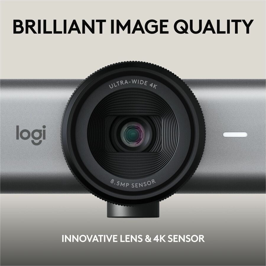 Logitech MX Brio 705 for Business 4K Webcam with Auto Light Correction, Ultra HD, Auto-Framing, Show Mode, USB-C, Works with Microsoft Teams, Zoom, Google Meet, Graphite — 960-001529