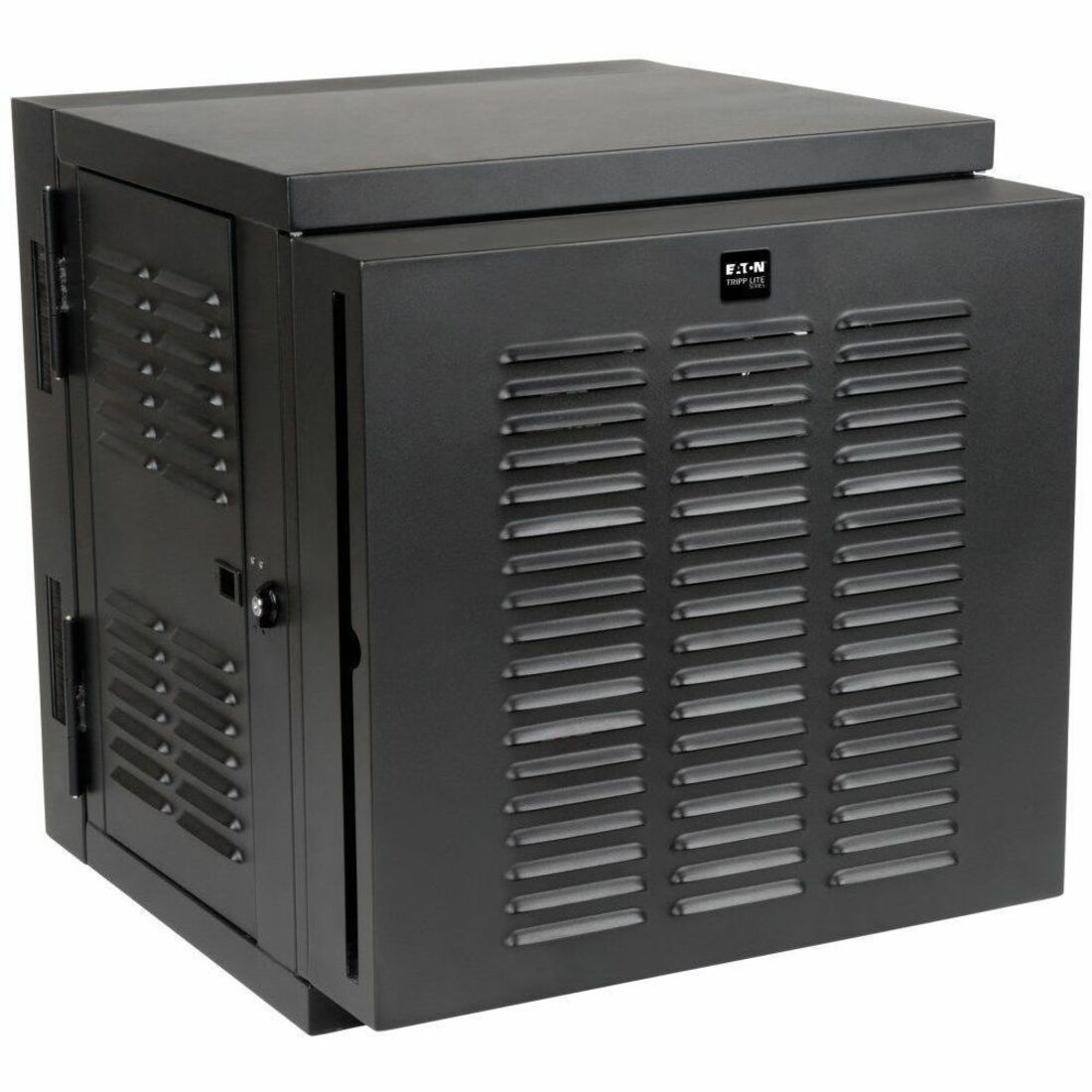 Eaton Tripp Lite Series SmartRack 12U Switch-Depth Wall-Mount Small Rack Enclosure for Harsh Environments, Hinged Back, 230V — SRWX12USNEMA