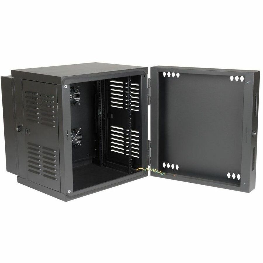 Eaton Tripp Lite Series SmartRack 12U Switch-Depth Wall-Mount Small Rack Enclosure for Harsh Environments, Hinged Back, 230V — SRWX12USNEMA