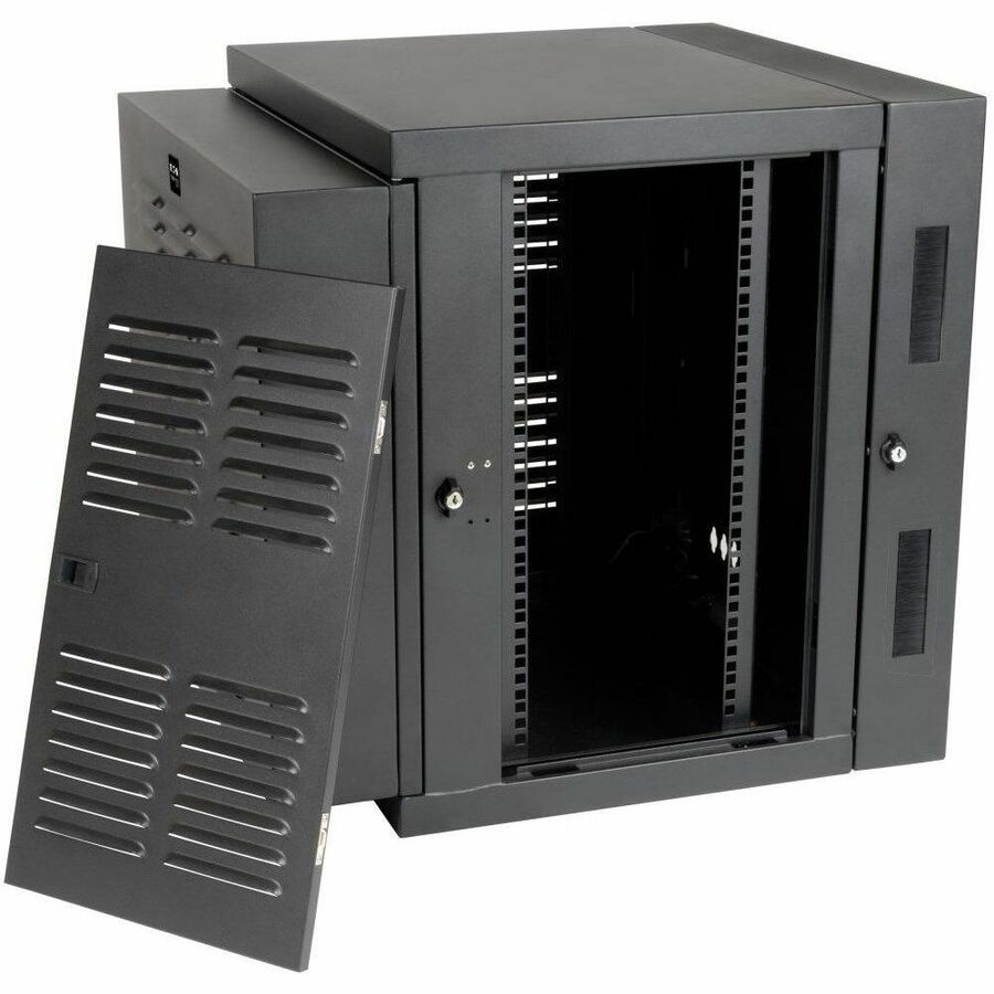 Eaton Tripp Lite Series SmartRack 12U Switch-Depth Wall-Mount Small Rack Enclosure for Harsh Environments, Hinged Back, 230V — SRWX12USNEMA