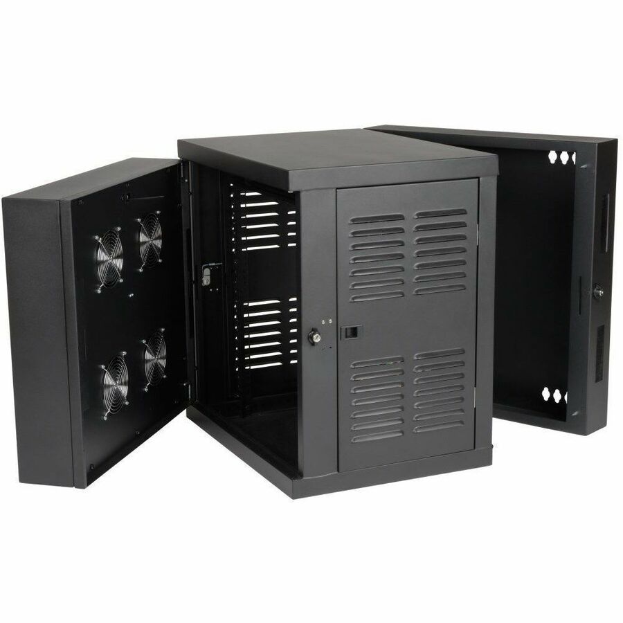Eaton Tripp Lite Series SmartRack 12U Switch-Depth Wall-Mount Small Rack Enclosure for Harsh Environments, Hinged Back, 230V — SRWX12USNEMA