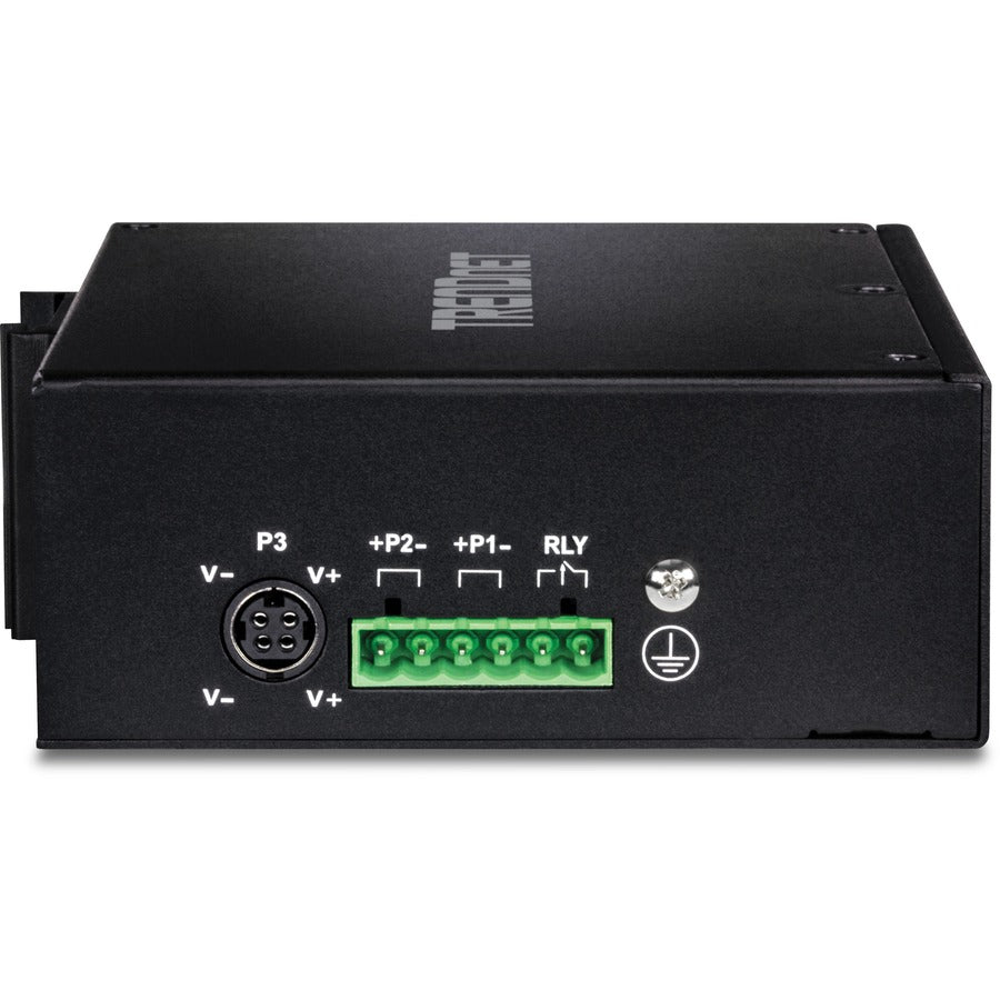 TRENDnet 16-Port Hardened Industrial Unmanaged Gigabit DIN-Rail Switch; TI-G162; 14 x Gigabit Ports; 2 x Gigabit SFP Slots;32Gbps Switching Capacity; IP30 Ethernet Network Switch; Lifetime Protection — TI-G162