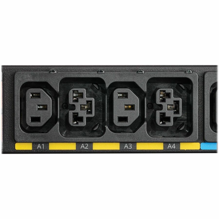 Eaton 3-Phase Managed Rack PDU G4, 240/415V, 48 Outlets, 24A/32A, 17.3kW, 532P6W Input, 10 ft. Cord, 0U Vertical, TAA — EVMAG332C
