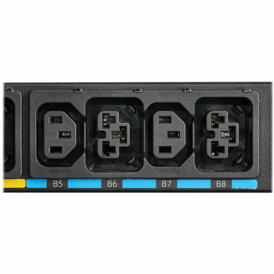 Eaton 3-Phase Managed Rack PDU G4, 240/415V, 48 Outlets, 24A/32A, 17.3kW, 532P6W Input, 10 ft. Cord, 0U Vertical, TAA — EVMAG332C