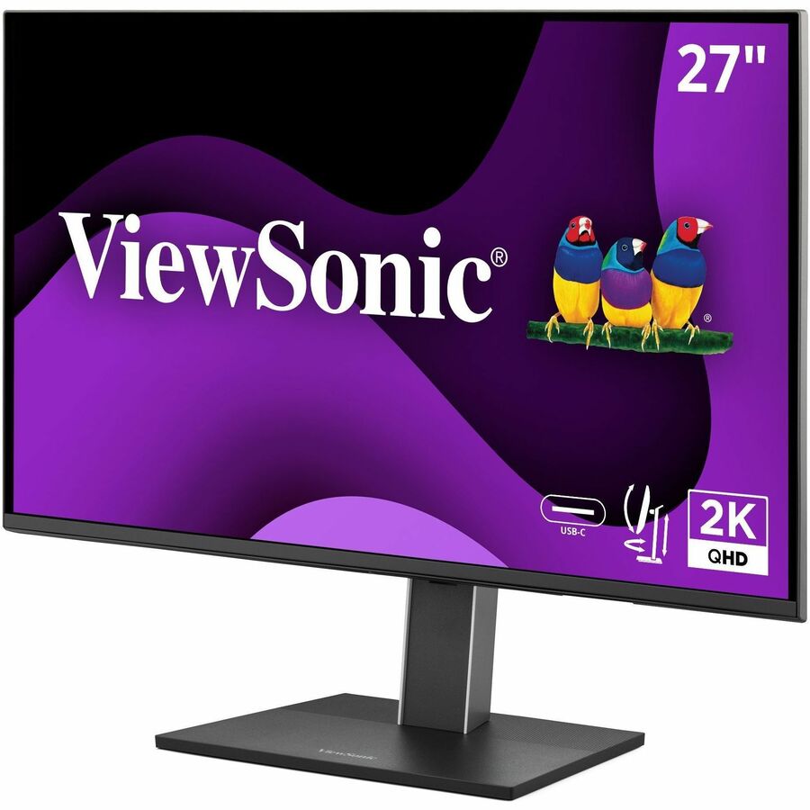 ViewSonic VG2752-2K 27 Inch IPS 1440p Ergonomic Monitor with Tilt, Swivel, Pivot, Height Adjust, 100Hz, 5-Port USB Hub, HDMI, DisplayPort, and 65W USB C Inputs — VG2752-2K