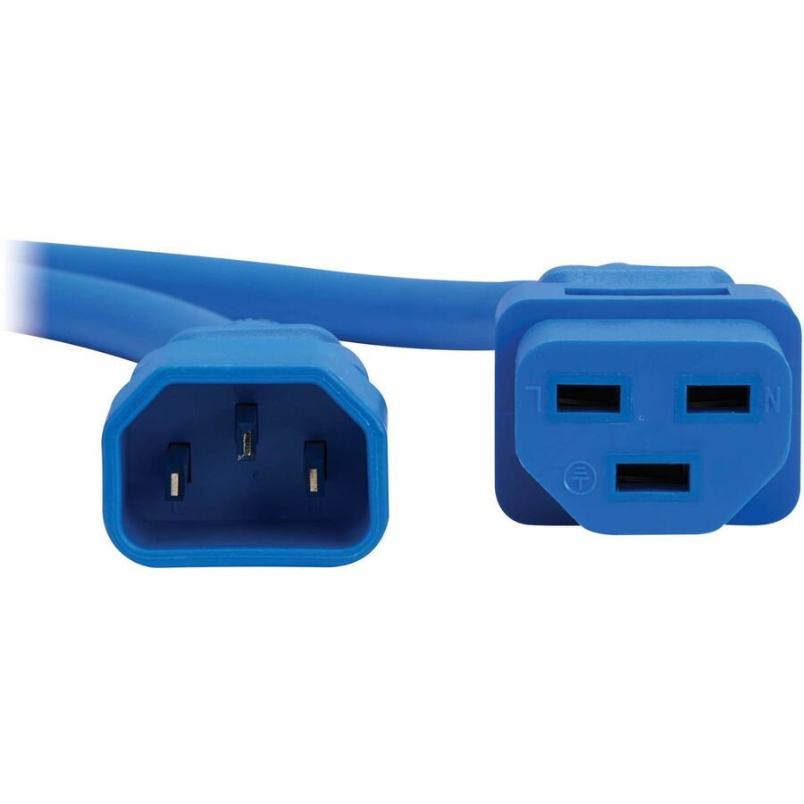 Eaton Tripp Lite Series Power Cord, C14 to C21 - Heavy-Duty, 15A, 250V, 14 AWG, 2.5 ft. (0.76 m), Blue — P037-2P5-ABL
