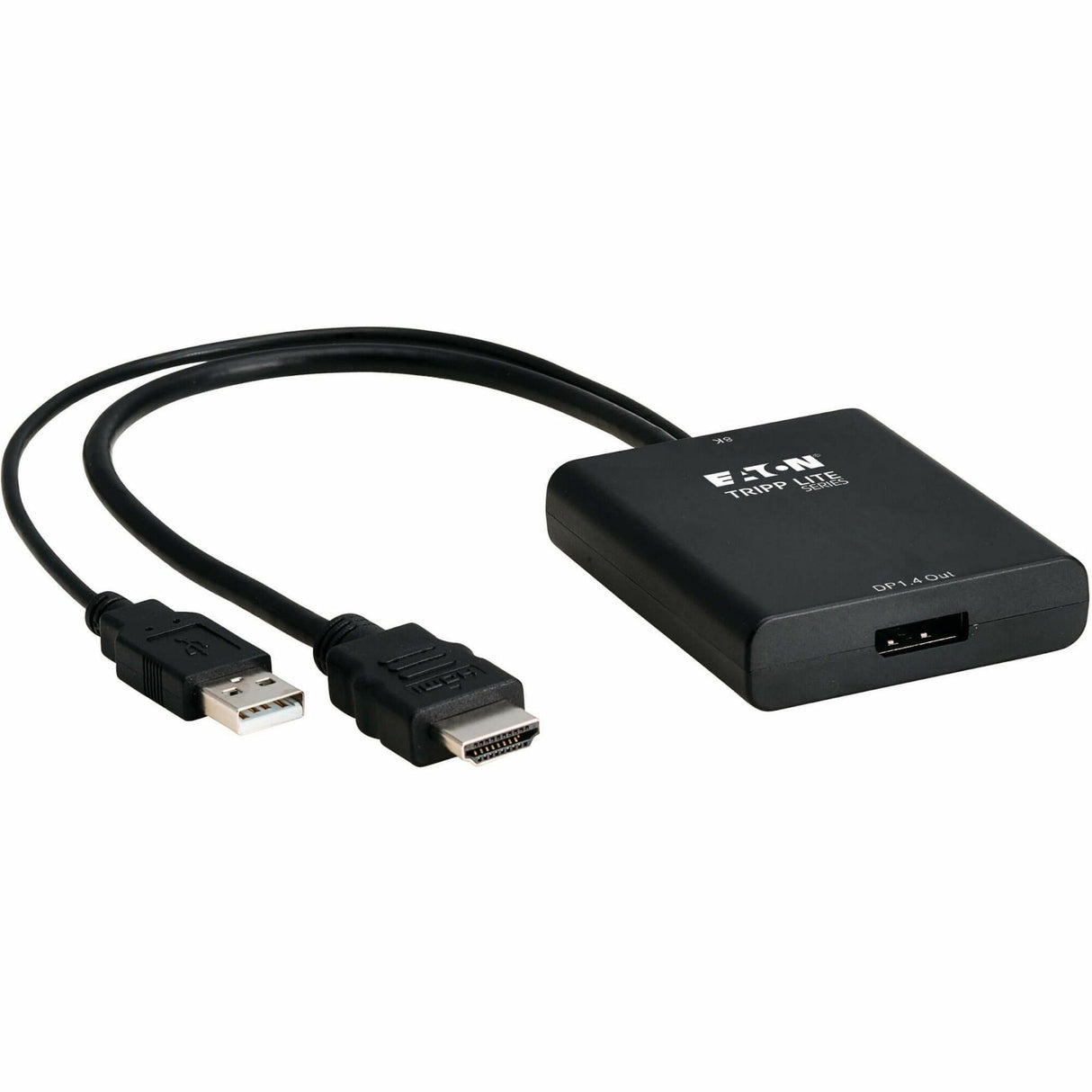 Eaton Tripp Lite Series 8K HDMI to DisplayPort Active Converter (M/F) with USB Power, 1 ft. (0.3 m) — P130-06N-DP-8K