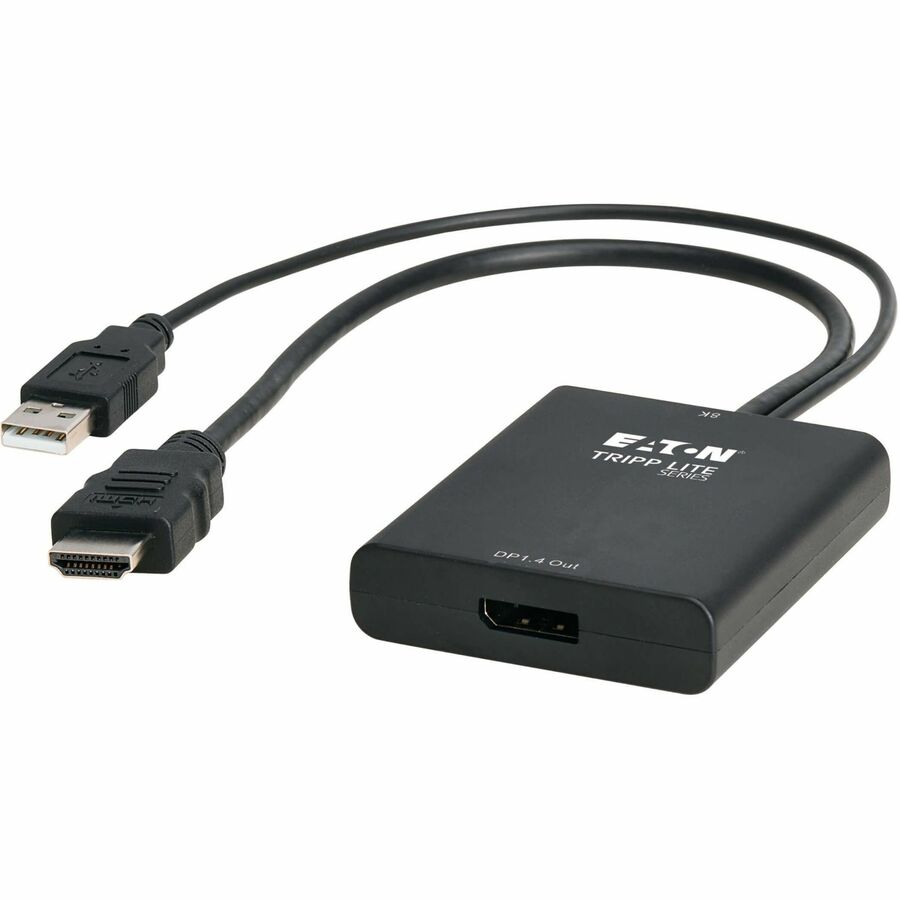 Eaton Tripp Lite Series 8K HDMI to DisplayPort Active Converter (M/F) with USB Power, 1 ft. (0.3 m) — P130-06N-DP-8K