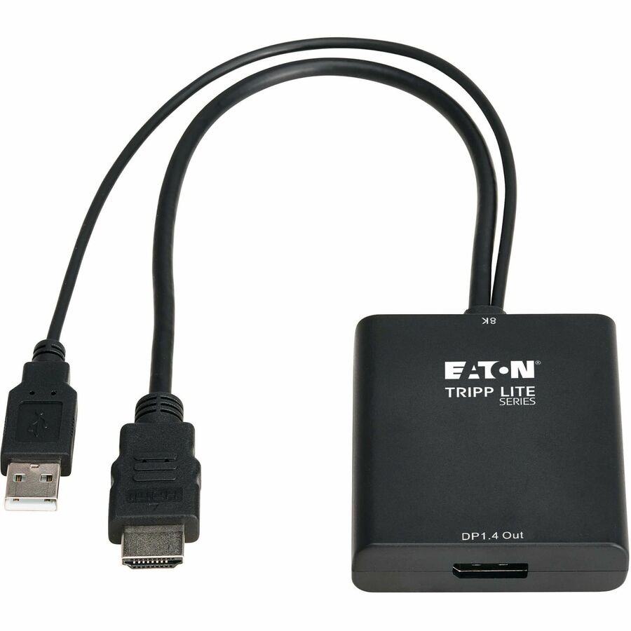 Eaton Tripp Lite Series 8K HDMI to DisplayPort Active Converter (M/F) with USB Power, 1 ft. (0.3 m) — P130-06N-DP-8K