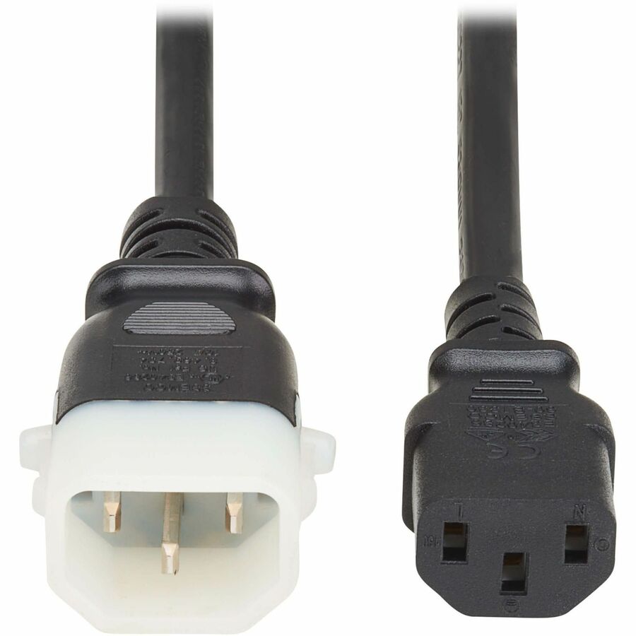 Eaton Tripp Lite Series PDU Power Cord, C13 to P-Lock C14 - North America and Europe Rated, 10A, 250V, 18AWG, 6 ft. (1.83m), Black — P004-E06