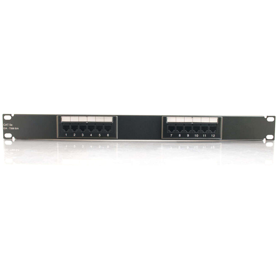 C2G 12-Port Cat5E 110-Type Patch Panel — 03850