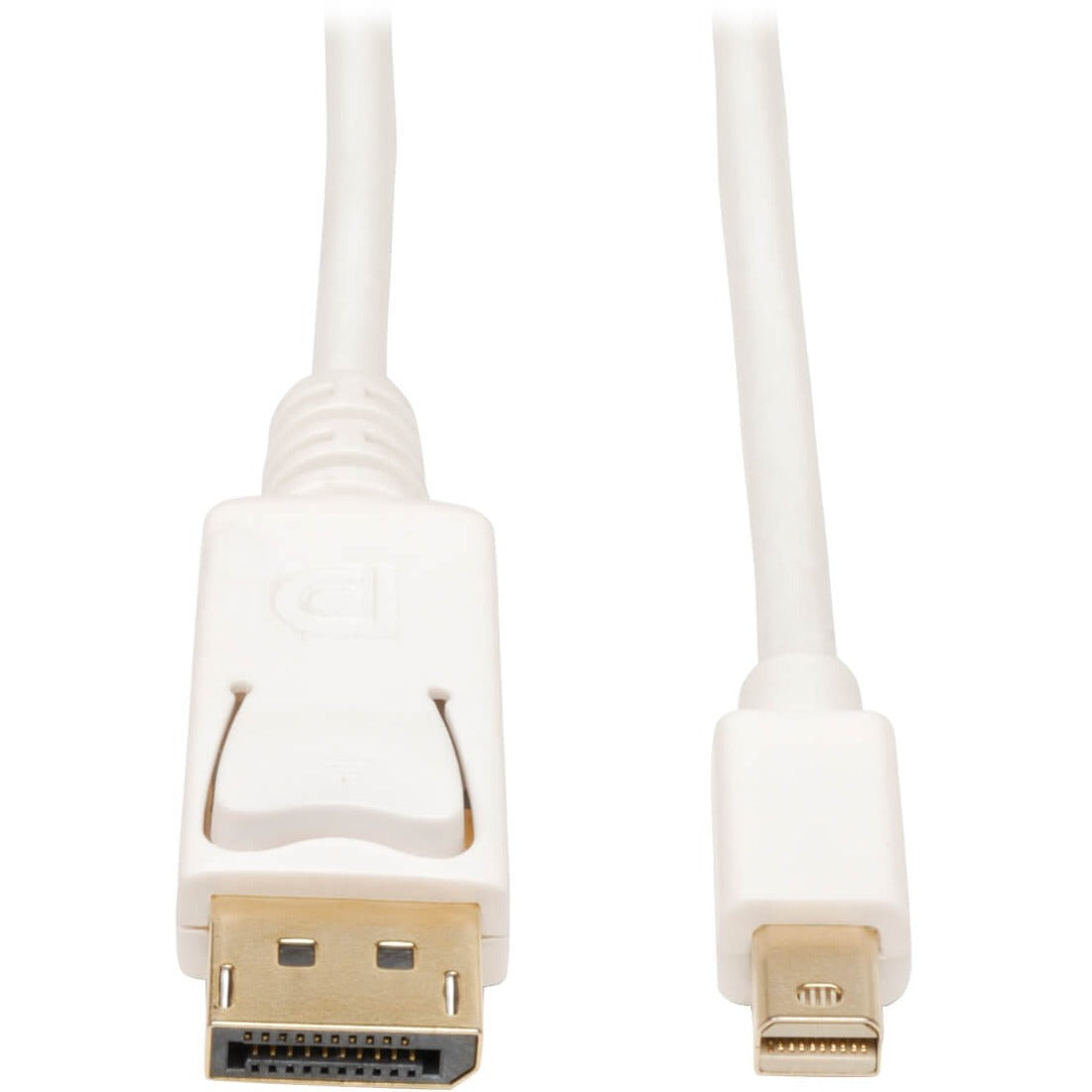 Eaton Tripp Lite Series Mini DisplayPort to DisplayPort Adapter Cable, 4K 60Hz (M/M), DP Latching Connector, White, 6 ft. (1.8 m) — P583-006