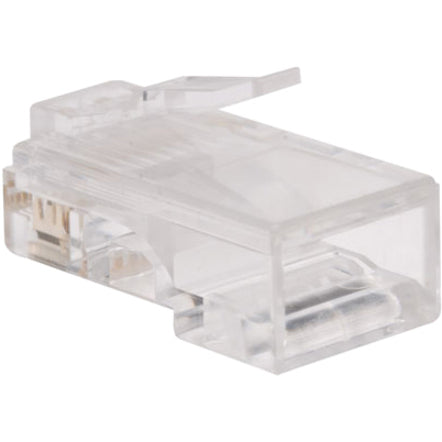Eaton Tripp Lite Series RJ45 Plugs for Flat Solid / Stranded Conductor Cable, 100-Pack — N030-100-FL
