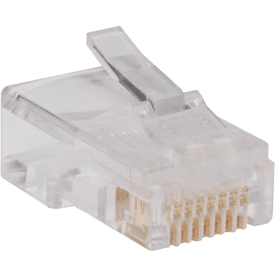 Eaton Tripp Lite Series RJ45 Plugs for Round Solid / Stranded Conductor 4-pair Cat5e Cable, 100-Pack — N030-100