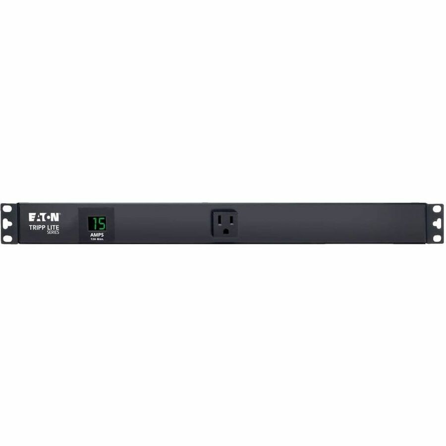 Eaton Tripp Lite Series 1.5kW Single-Phase Local Metered PDU, 100-127V Outlets (13 5-15R), 5-15P, 100-127V Input, 15 ft. (4.57 m) Cord, 1U Rack-Mount — PDUMH15-RA