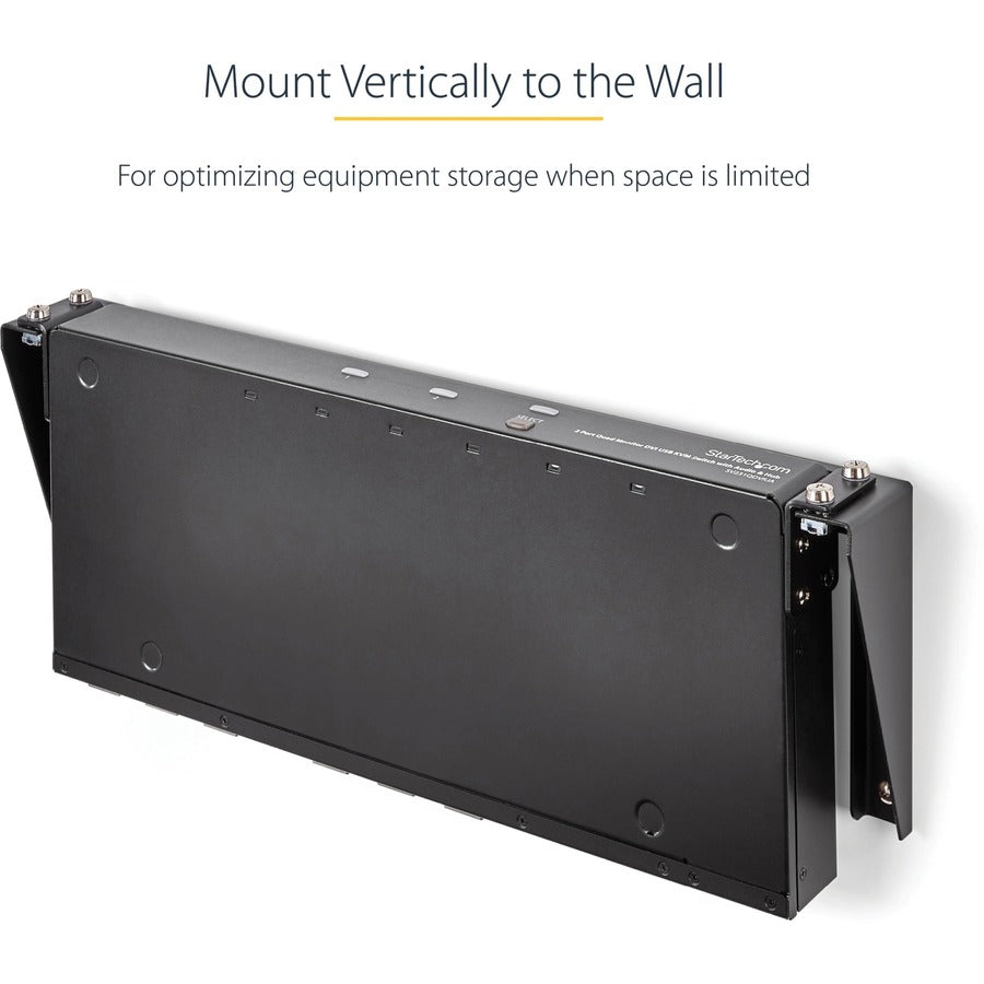 StarTech.com 1U 19in Steel Vertical Wall Mount Equipment Rack Bracket — RK119WALLV