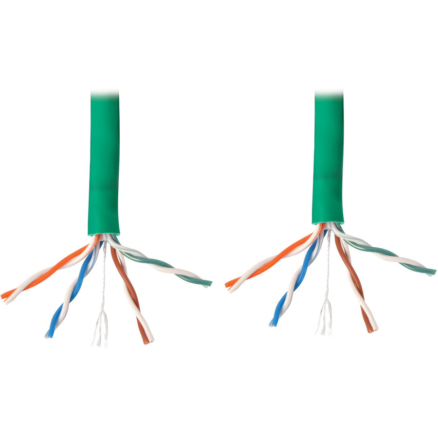 Eaton Tripp Lite Series Cat6 Gigabit Solid Core Plenum-Rated UTP CMP PVC Bulk Ethernet Cable, Green, 1000 ft. (304.8 m), TAA — N224-01K-GN