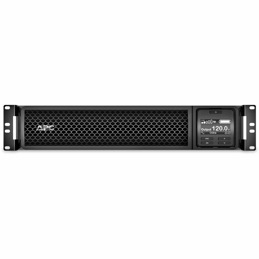 APC Smart-UPS On-Line, 1000VA, Rackmount 2U, 120V, 6x 5-15R NEMA outlets, Network Card, Extended runtime, W/ rail kit — SRT1000RMXLA-NC