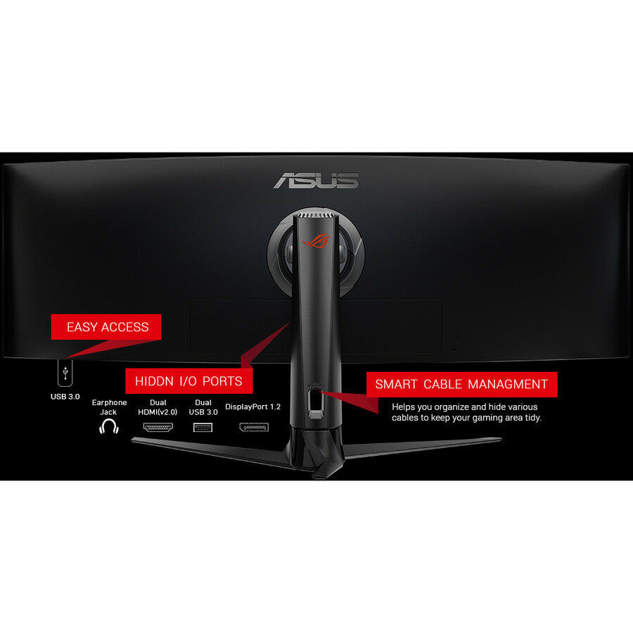 Asus ROG Strix XG49VQ 49" Class Double Full HD (DFHD) Curved Screen Gaming LCD Monitor - 32:9 - Black — XG49VQ