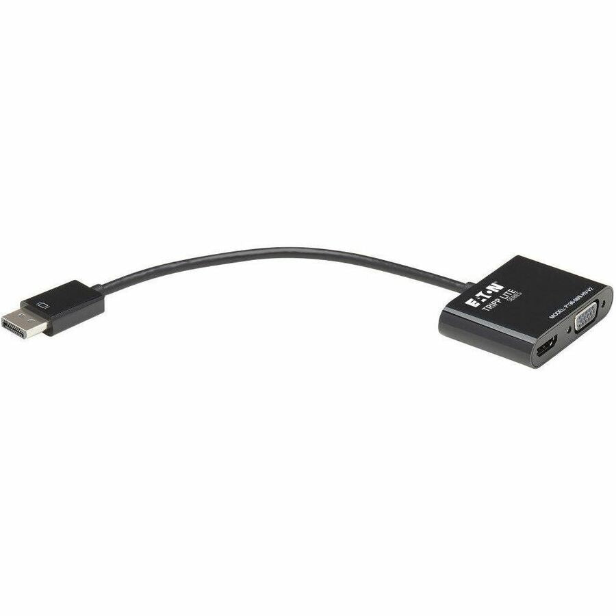 Eaton Tripp Lite Series DisplayPort to VGA/HDMI All-in-One Converter Adapter, DP ver 1.2, 4K 30 Hz HDMI — P136-06N-HV-V2