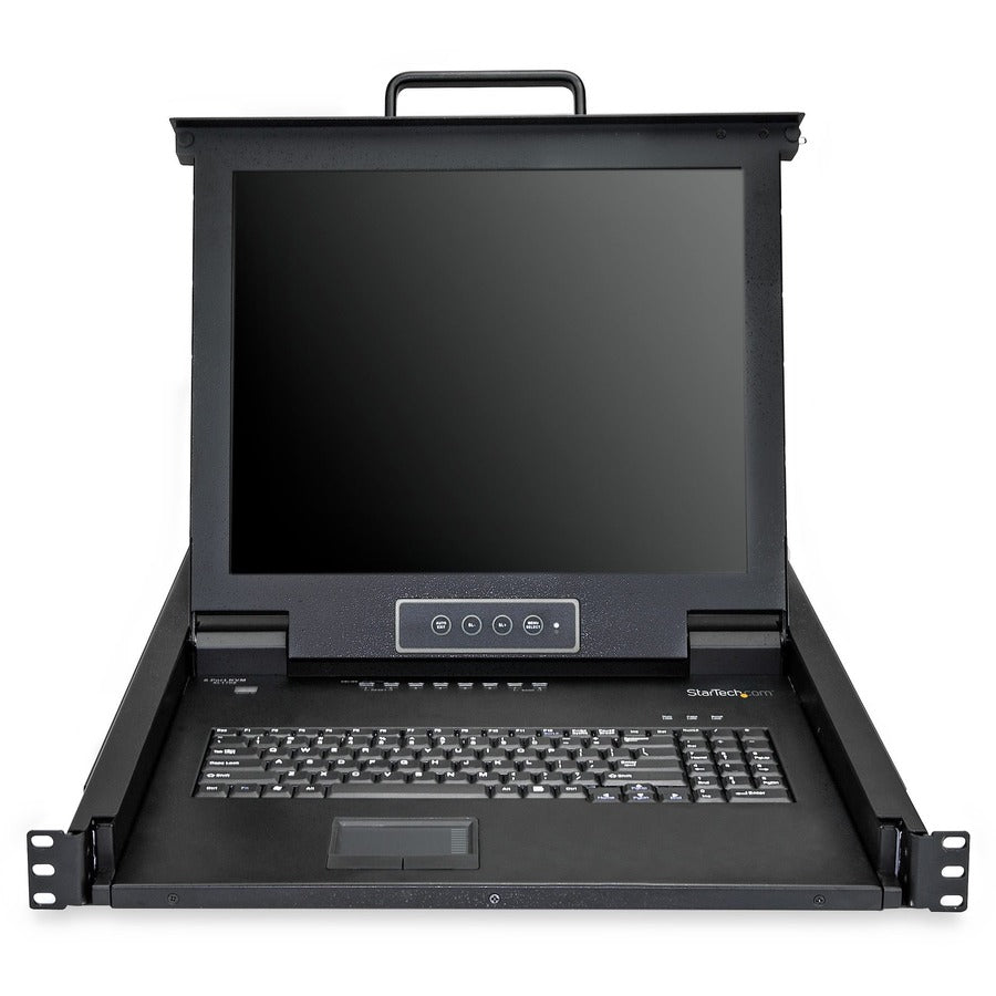 StarTech.com 8 Port Rackmount KVM Console w/ Cables - Integrated KVM Switch w/ 17" LCD - 1U LCD KVM Drawer 50000 MTBF - USB + VGA Support — RKCONS1708K
