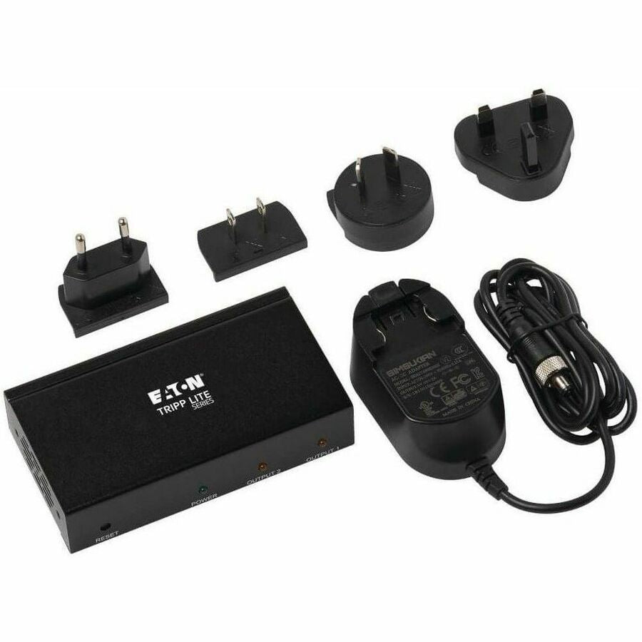 Eaton Tripp Lite Series 2-Port HDMI Splitter - 4K @ 60 Hz, 4:4:4, Multi-Resolution Support, HDR, HDCP 2.2, TAA — B118-002-HDR