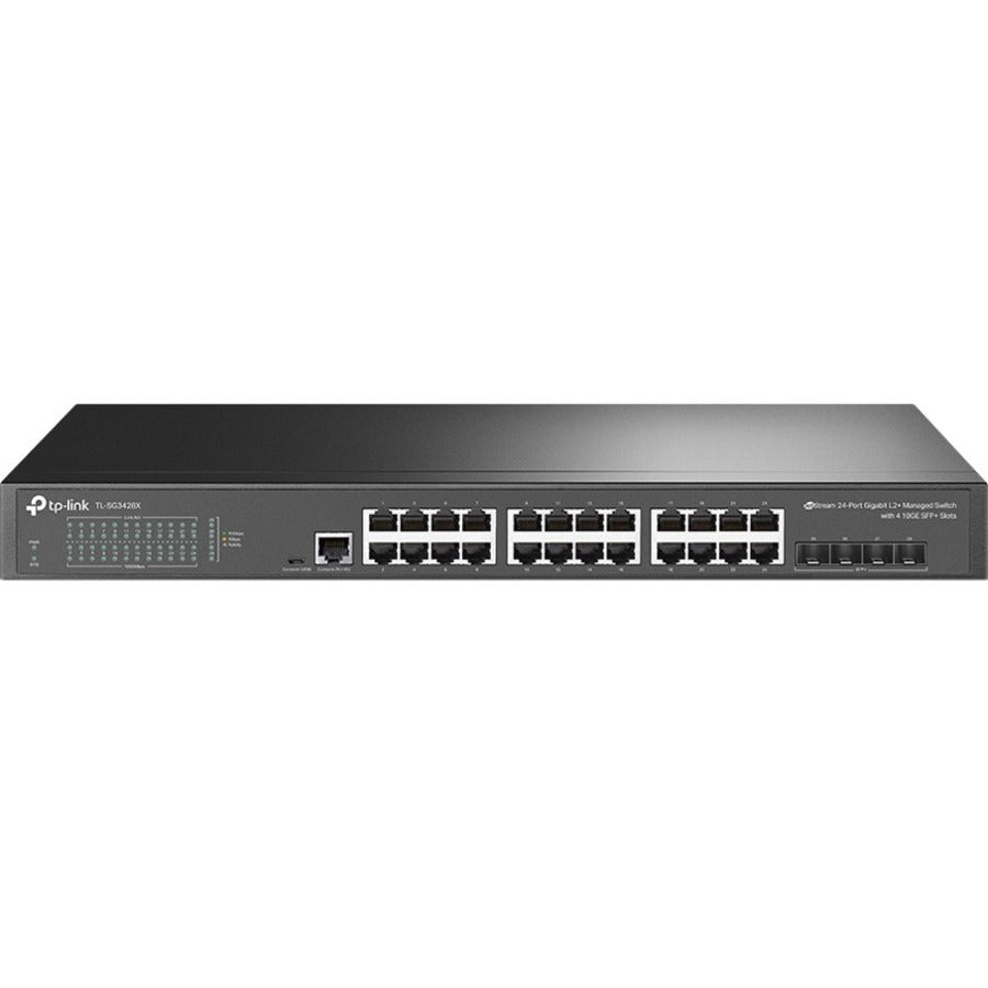 TP-Link TL-SG3428X - JetStream 24-Port Gigabit L2+ Managed Switch with 4 10GE SFP+ Slots — SG3428X