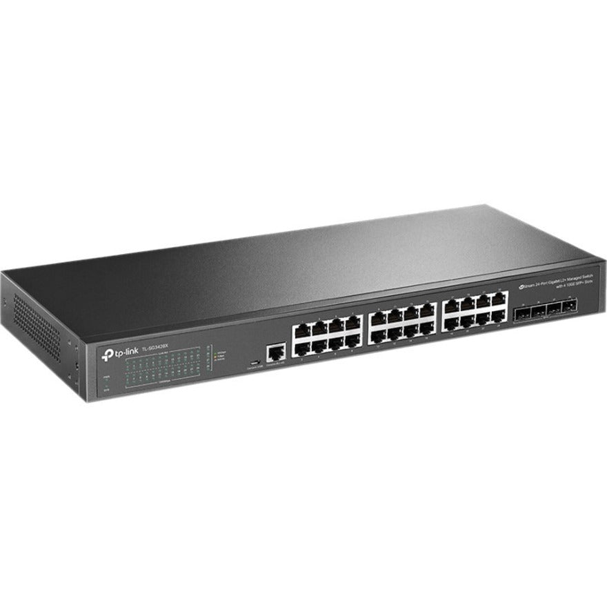 TP-Link TL-SG3428X - JetStream 24-Port Gigabit L2+ Managed Switch with 4 10GE SFP+ Slots — SG3428X