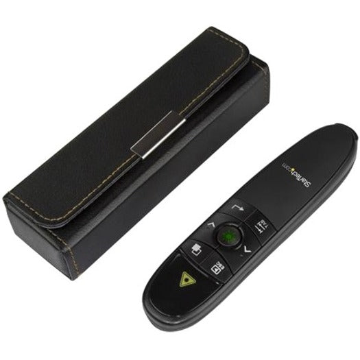 StarTech.com Wireless Presentation Remote with Green Laser Pointer - 90 ft. (27 m) - USB Presentation Clicker for Mac and Windows - Batteries Included - Wireless Slideshow and Volume Controls — PRESREMOTEG