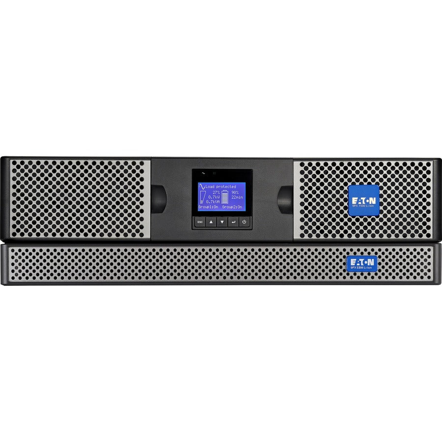Eaton 9PX 1500VA 1350W 208V Online Double-Conversion UPS - C14 input, 8 C13, Outlets, Lithium-ion Battery, Cybersecure Network Card Option, 2U Rack/Tower — 9PX1500GRT-L