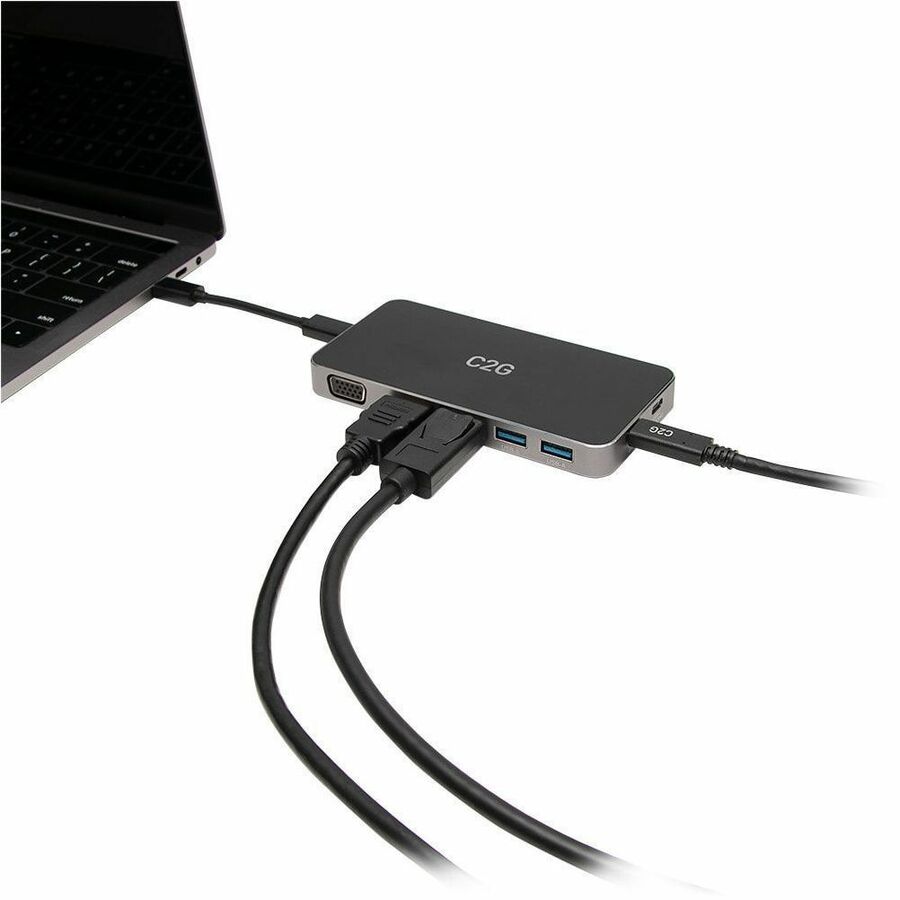 C2G Dual Monitor Docking Station Kit - Includes USB C Docking Station, 6ft HDMI Cable, and HDMI to DP Cables — C2G54477