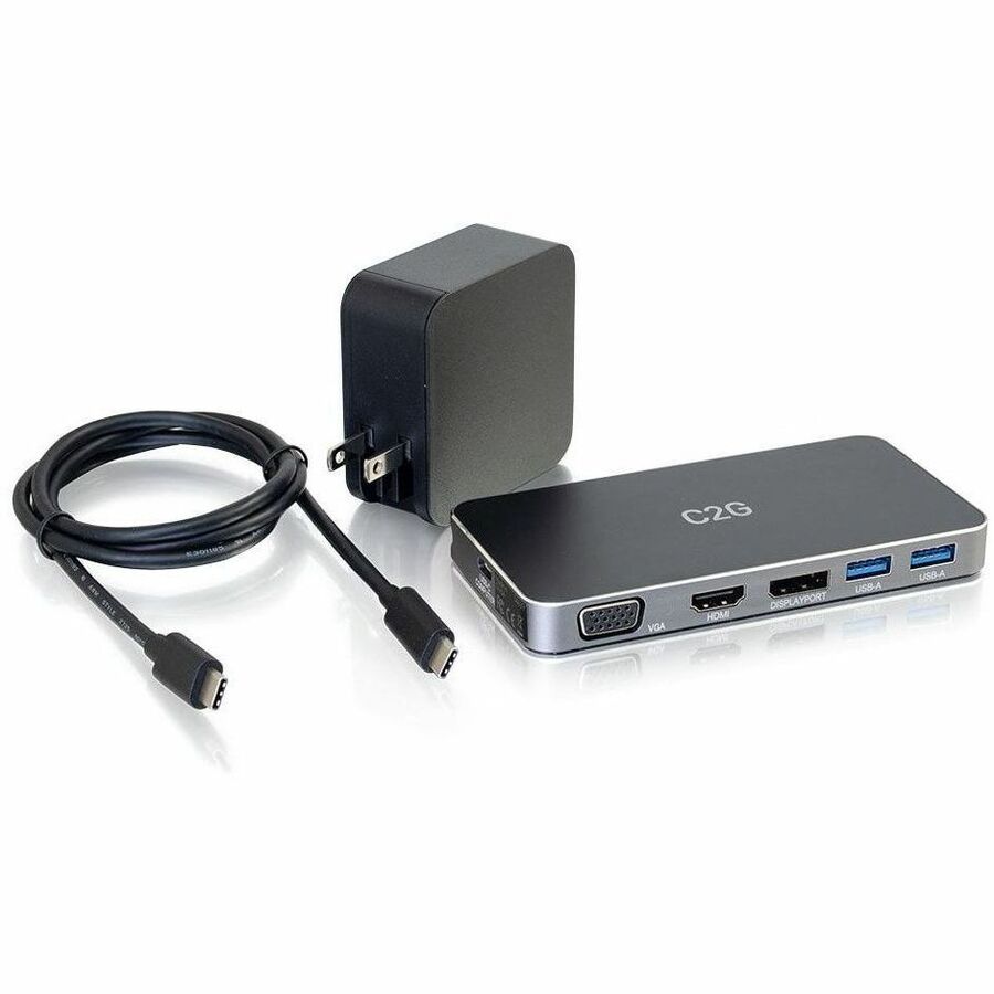 C2G Dual Monitor Docking Station Kit - Includes USB C Docking Station, 6ft HDMI Cable, and HDMI to DP Cables — C2G54477