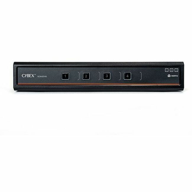 Vertiv Avocent Cybex SC900 Secure Desktop KVM Switch, Dual Head Monitor, 8 Port, Touch Screen Support, NIAP Version 4.0, TAA Compliant (SC940DVI-400) — SC940DVI-400