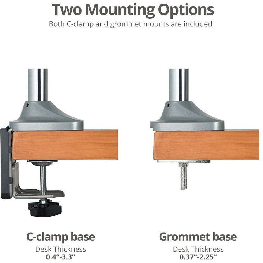SIIG Triple Monitor Aluminum Gas Spring Desk Mount — CE-MT3611-S1