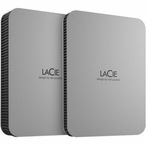 LaCie STLP2000400 2 TB Portable Hard Drive - External - Moon Silver — STLP2000400
